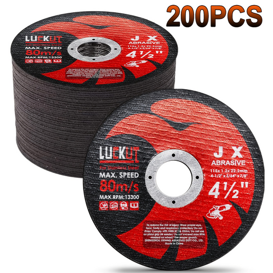 4.5" 115mm Cutting Disc 200PCS - Thin Angle Grinder Cut Off Wheel Metal Steel Flap