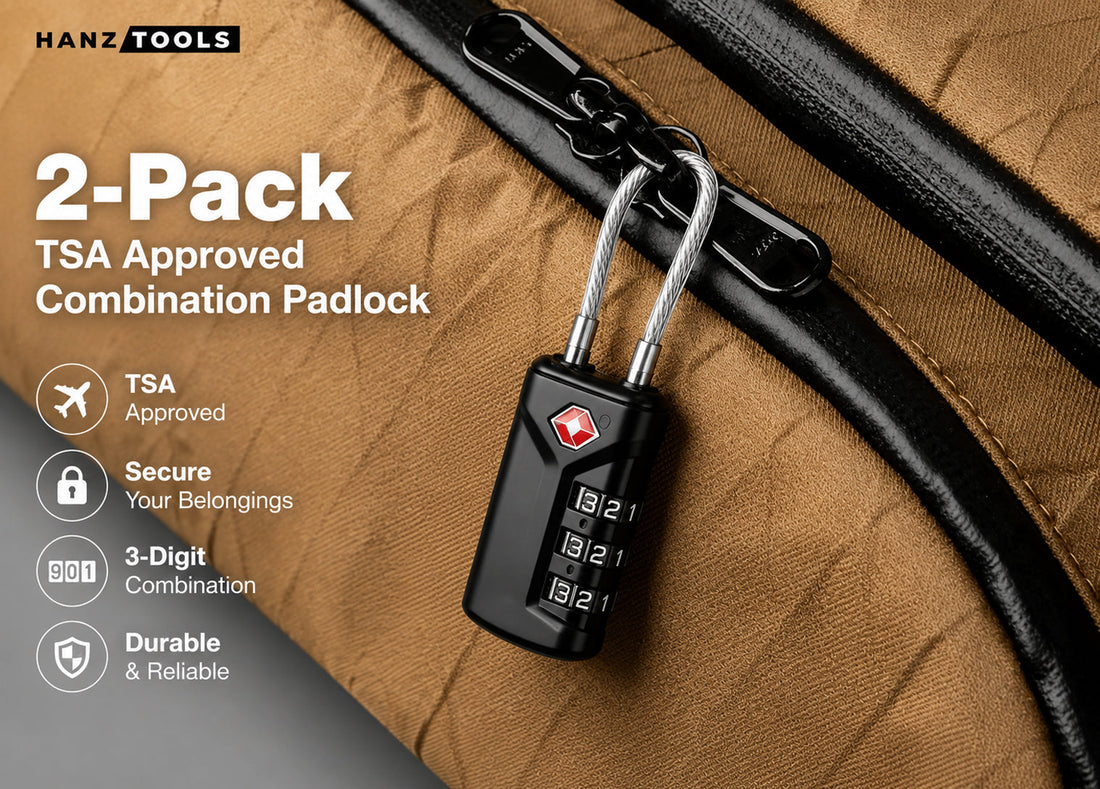 Why Choose the HANZTOOLS 2-Pack TSA Approved Combination Padlock for Your Travels?