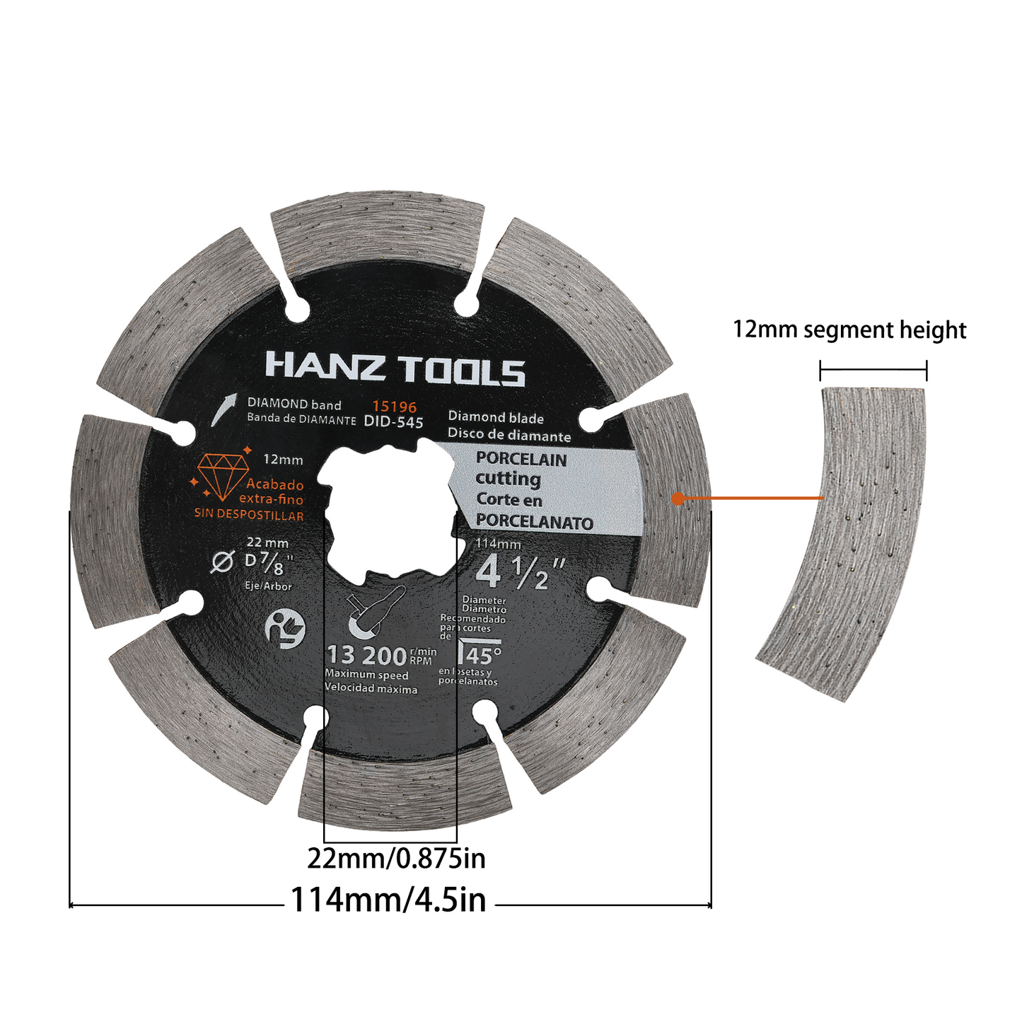 HANZ TOOLS Ultra-Premium Diamond Blade 115mm (DID-545) –  Porcelain & Stone Specialist