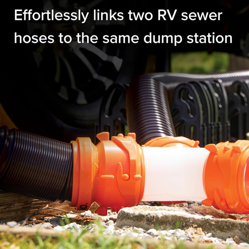 RV Sewer Hose Adapter – Wye (Y-Shaped) with 360° Swivel Ends & Built-in Gaskets | RV Accessories