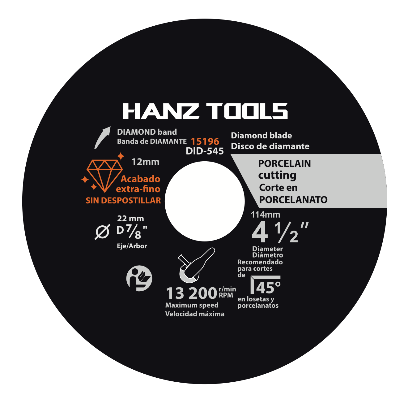 HANZ TOOLS Ultra-Premium Diamond Blade 115mm (DID-545) –  Porcelain & Stone Specialist