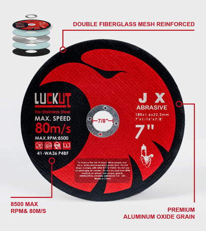 7" 180mm Angle Grinder Cutting Discs 25pcs - Thin Cut Off Wheels Disks for Metal
