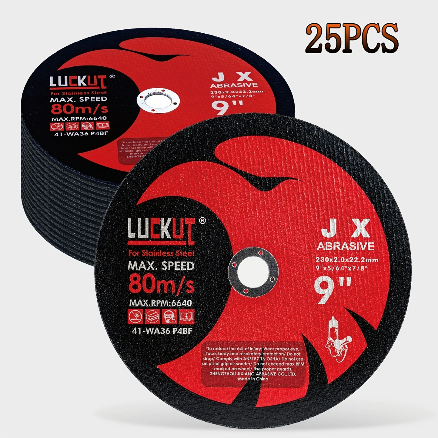9" 230mm Angle Grinder Cutting Discs 25PCS - Thin Cut Off Wheels Disks for Metal