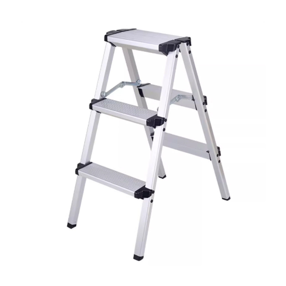 Step Ladders – 2/3 Step Folding Aluminum Stool with Anti-Slip Feet, 330 lbs Capacity