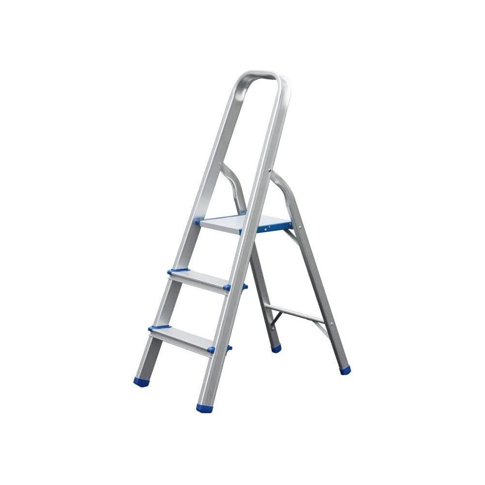 Step Ladders – Aluminum 3 Step Folding Ladder with Anti-Slip, Lightweight, Multi-Purpose | Portable Ladders