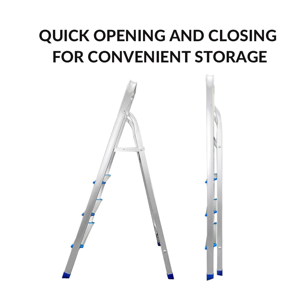 Step Ladders – Aluminum 3 Step Folding Ladder with Anti-Slip, Lightweight, Multi-Purpose | Portable Ladders