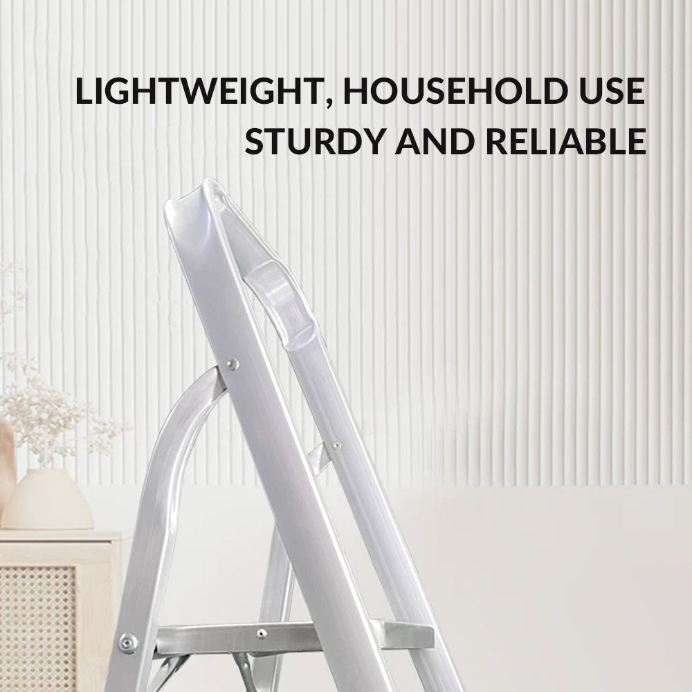 Step Ladders – Aluminum 3 Step Folding Ladder with Anti-Slip, Lightweight, Multi-Purpose | Portable Ladders