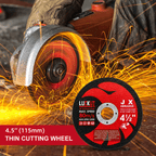 4.5" / 115mm Angle Grinder Cutting Discs – Thin Metal Cut-Off Wheels for Stainless Steel | 10/25 Pack