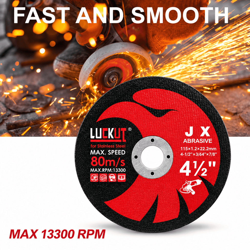 4.5" / 115mm Angle Grinder Cutting Discs – Thin Metal Cut-Off Wheels for Stainless Steel | 10/25 Pack