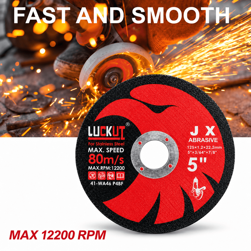 5" / 125mm Angle Grinder Cutting Discs – Thin Metal Cut-Off Wheels for Stainless Steel | 10/25 Pack