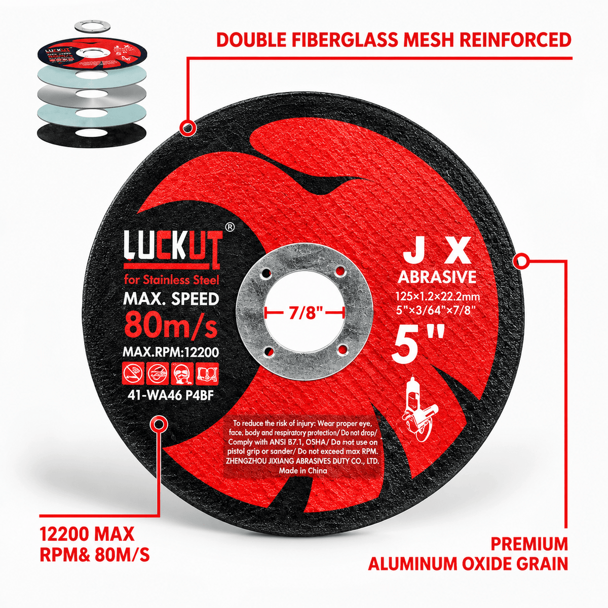 5" / 125mm Angle Grinder Cutting Discs – Thin Metal Cut-Off Wheels for Stainless Steel | 10/25 Pack