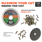 4.5" Diamond Angle Grinder Cutting Discs – Super Thin Tile Blade with Single-Sided Groove for Dry & Wet Cutting Porcelain, Ceramic, Granite, Marble