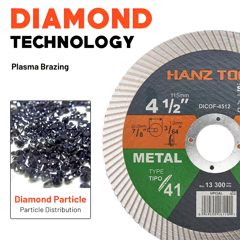 4.5" Diamond Angle Grinder Cutting Discs – Super Thin Tile Blade with Single-Sided Groove for Dry & Wet Cutting Porcelain, Ceramic, Granite, Marble