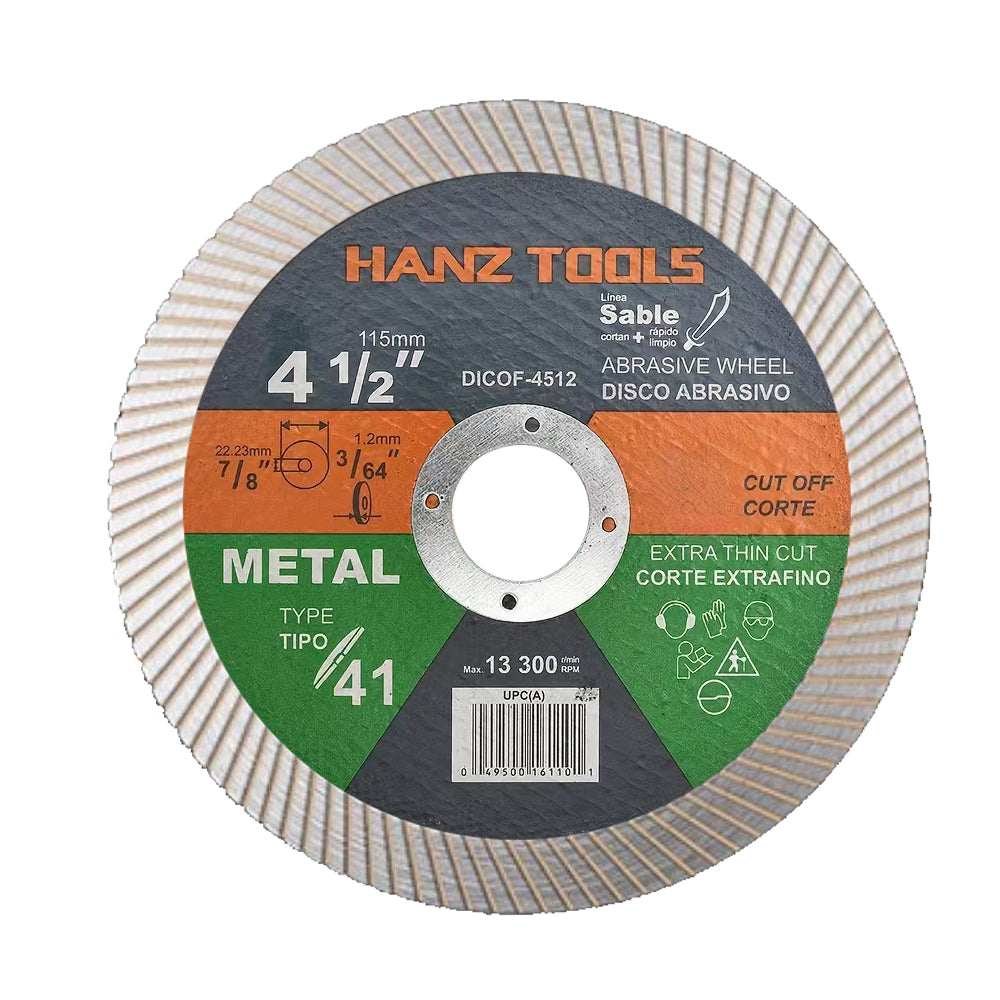4.5" Diamond Angle Grinder Cutting Discs – Super Thin Tile Blade with Single-Sided Groove for Dry & Wet Cutting Porcelain, Ceramic, Granite, Marble