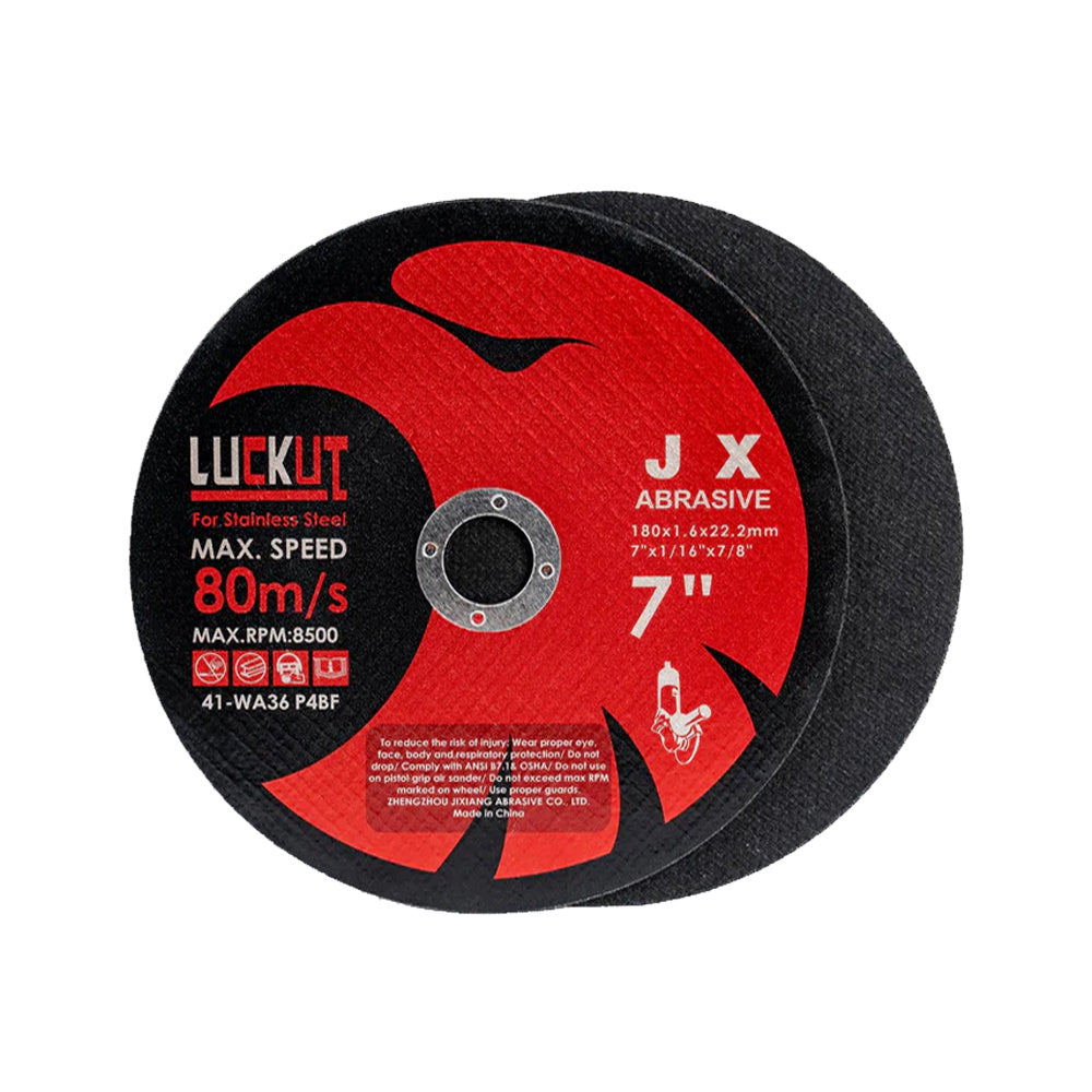 7" / 180mm Angle Grinder Cutting Discs – Thin Metal Cut-Off Wheels for Stainless Steel | 25/50/100/200 Pack