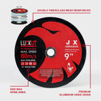 9" / 230mm Angle Grinder Cutting Discs – Thin Metal Cut-Off Wheels for Stainless Steel | 25/50/100/200 Pack