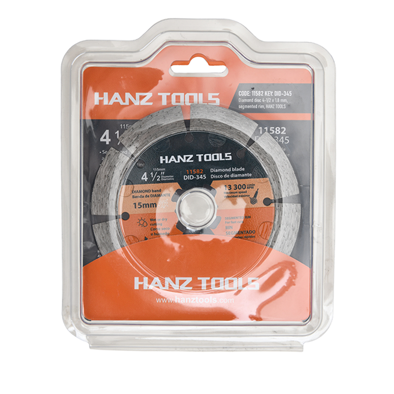 4.5" Diamond Angle Grinder Cutting Discs – Segmented Tile Blade for Dry & Wet Cutting Porcelain, Ceramic, Granite, Marble