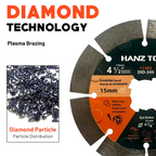 4.5" Diamond Angle Grinder Cutting Discs – Segmented Tile Blade for Dry & Wet Cutting Porcelain, Ceramic, Granite, Marble