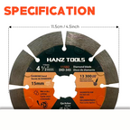 4.5" Diamond Angle Grinder Cutting Discs – Segmented Tile Blade for Dry & Wet Cutting Porcelain, Ceramic, Granite, Marble