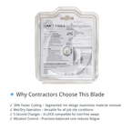 4.5" Diamond Angle Grinder Cutting Discs – Segmented Tile Blade for Dry & Wet Cutting Porcelain, Ceramic, Granite, Marble