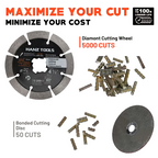 4.5" Diamond Angle Grinder Cutting Discs – Super Thin Tile Blade for Dry & Wet Cutting Porcelain, Ceramic, Granite, Marble