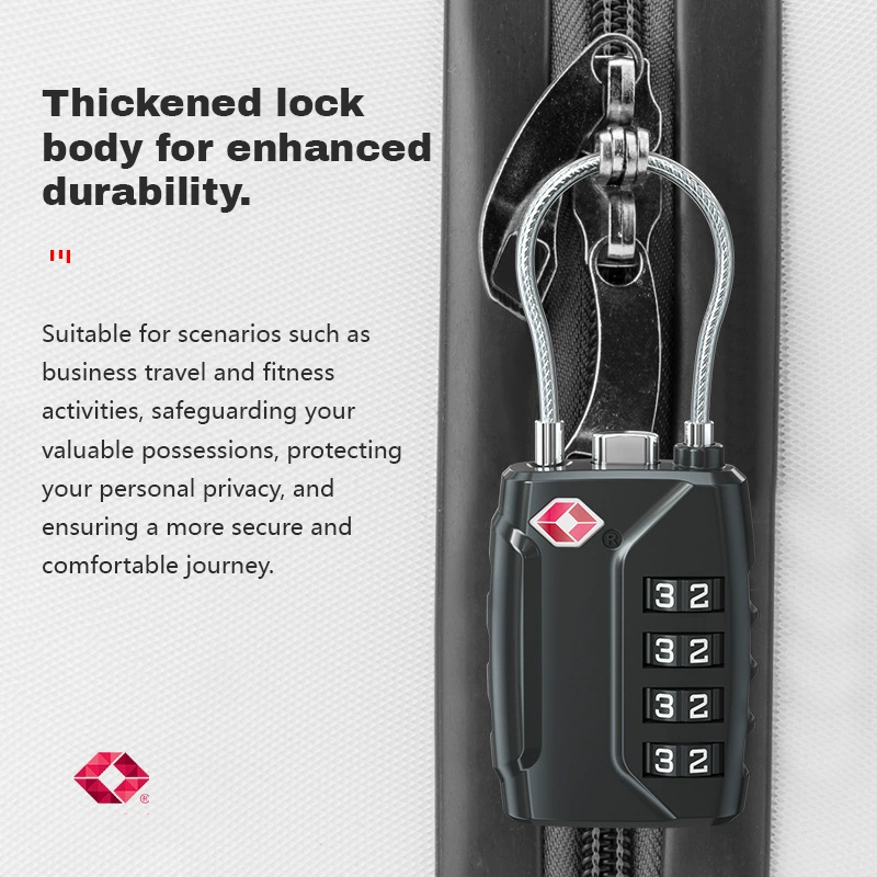 2-Pack TSA Approved Combination Padlock – 4-Digit Resettable Code Travel Locks for Luggage, Suitcase, Backpack, Toolbox, Gym Locker (Black)