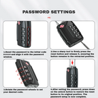 2-Pack TSA Approved Combination Padlock – 4-Digit Resettable Code Travel Locks for Luggage, Suitcase, Backpack, Toolbox, Gym Locker (Black)