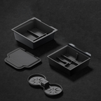 Tesla Model 3 & Model Y Center Console Organizer – Juniper 4-Piece Double Layer Storage, Silent Slide & Cup Holder Friendly (2024–2026)