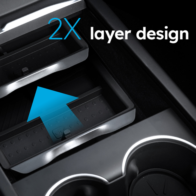 Push and pull to easily enjoy dual-layer hidden storage