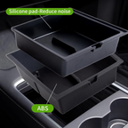 Tesla Model Y Juniper & Model 3 Highland Center Console Organizer – 6Pcs Silicone Storage Kit 2024–2026 with Hidden Box, Smooth Slide & Rear Air Vent Protector
