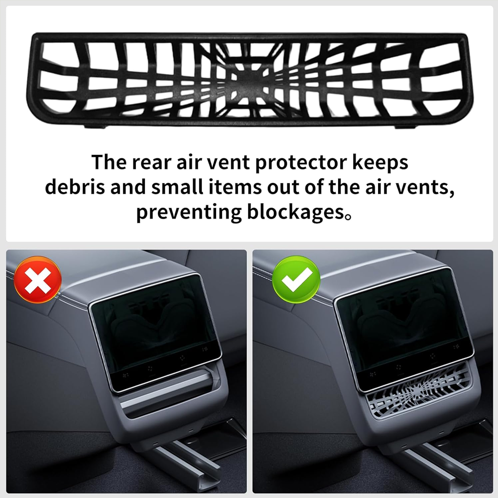 Tesla Model Y Juniper & Model 3 Highland Center Console Organizer – 6Pcs Silicone Storage Kit 2024–2026 with Hidden Box, Smooth Slide & Rear Air Vent Protector