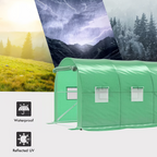 Portable Greenhouse – 9.8x6.5x6.5 ft Walk-In Greenhouse with Roll-Up Door & 6 Windows | Backyard Greenhouse