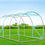 Portable Greenhouse – 9.8x6.5x6.5 ft Walk-In Greenhouse with Roll-Up Door & 6 Windows | Backyard Greenhouse