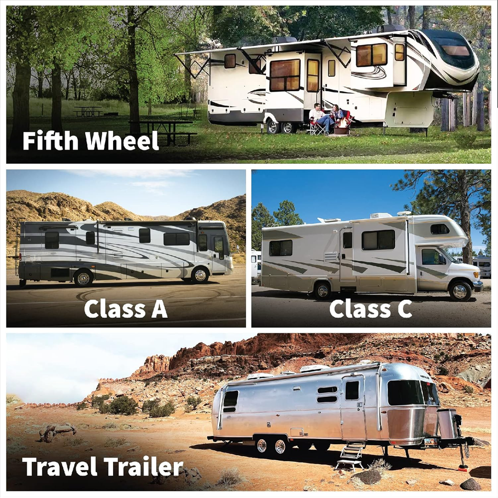 Four-Point RV Leveling Blocks – 9-Inch Round Jack Feet for Stability | Must-Have RV Accessories