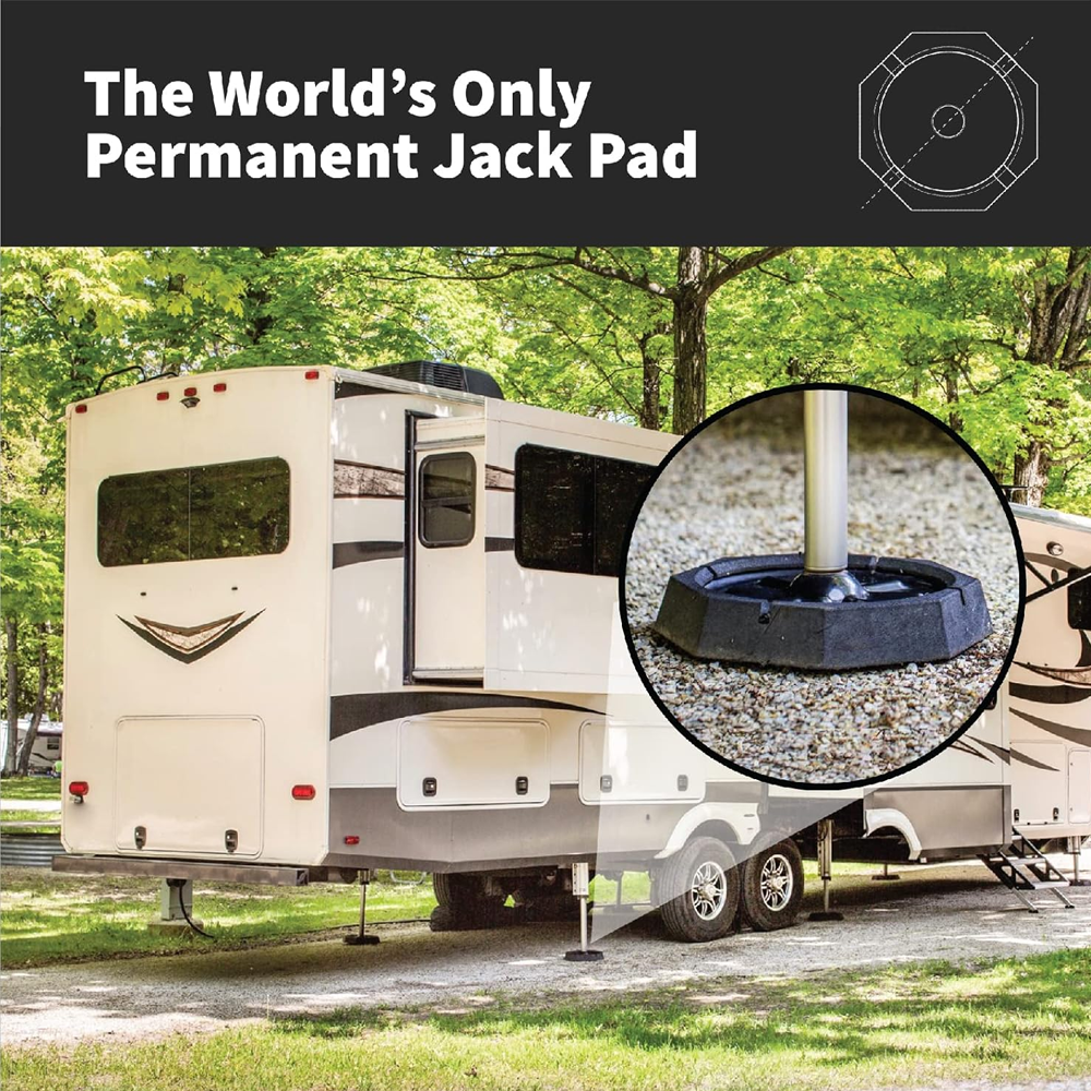 Four-Point RV Leveling Blocks – 9-Inch Round Jack Feet for Stability | Must-Have RV Accessories