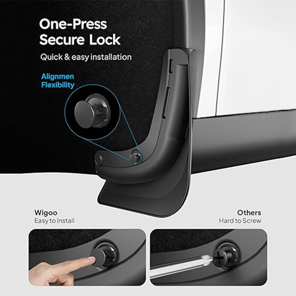 2025 New Tesla Model Y Juniper Accessories Mud Flaps [Stay Clean, Protect Paint] All Weather Guards Body Kits for Tesla New Model Y 2025 2026 Launch, Thicker Version (Set of 4)