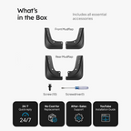 2025 New Tesla Model Y Juniper Accessories Mud Flaps [Stay Clean, Protect Paint] All Weather Guards Body Kits for Tesla New Model Y 2025 2026 Launch, Thicker Version (Set of 4)