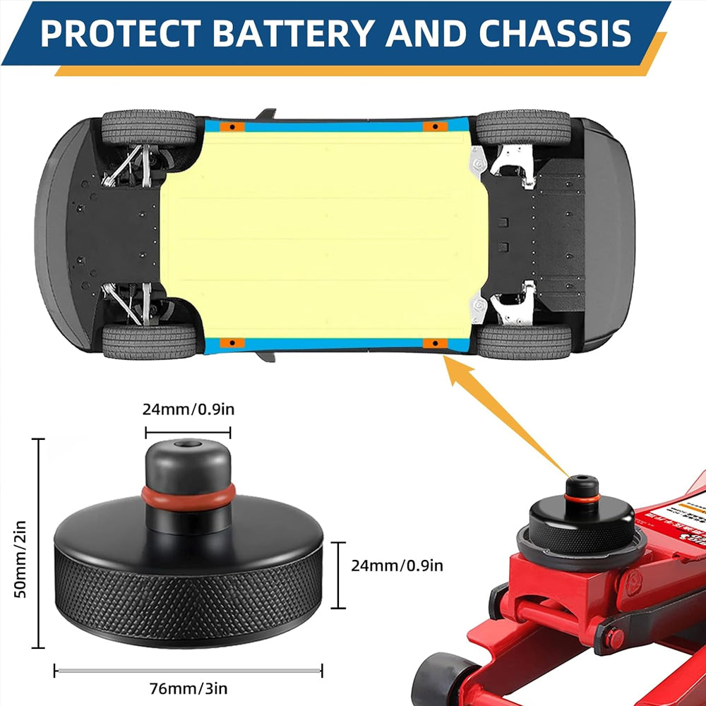 Tesla Jack Pads Lifting Jack Pad for Tesla Model 3/Y/S/X Tesla Pucks Accessories with Tire Repair Tools Kit for Tesla Vehicles 2016 to 2026,4 Pucks with Storage Case