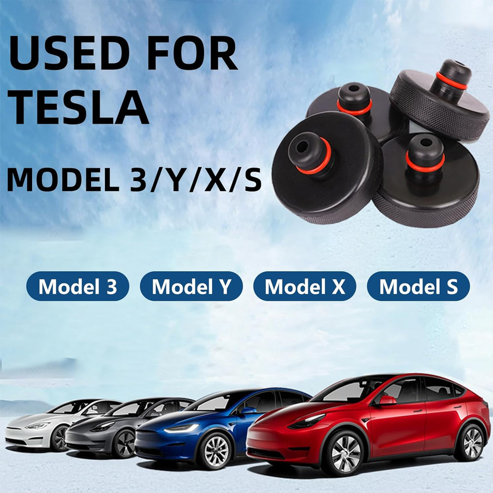 Tesla Jack Pads Lifting Jack Pad for Tesla Model 3/Y/S/X Tesla Pucks Accessories with Tire Repair Tools Kit for Tesla Vehicles 2016 to 2026,4 Pucks with Storage Case