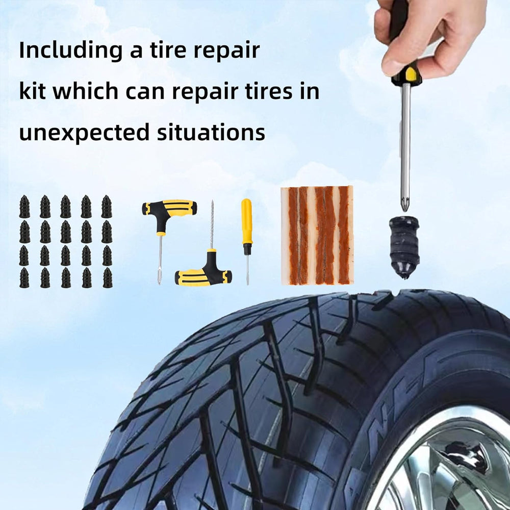 Tesla Jack Pads Lifting Jack Pad for Tesla Model 3/Y/S/X Tesla Pucks Accessories with Tire Repair Tools Kit for Tesla Vehicles 2016 to 2026,4 Pucks with Storage Case