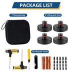Tesla Jack Pads Lifting Jack Pad for Tesla Model 3/Y/S/X Tesla Pucks Accessories with Tire Repair Tools Kit for Tesla Vehicles 2016 to 2026,4 Pucks with Storage Case