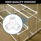 12-Pack 3-Way PVC Tube Connectors – 1" Furniture Grade Elbow & Side Outlet Tees for DIY PVC Furniture, Greenhouse, and Tent Frames