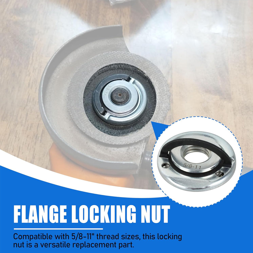 2-Pcs Angle Grinder Nut – 5/8"-11 Thread, Quick-Change Metal Flange Nut for Cutting Discs | Power Tool Accessories