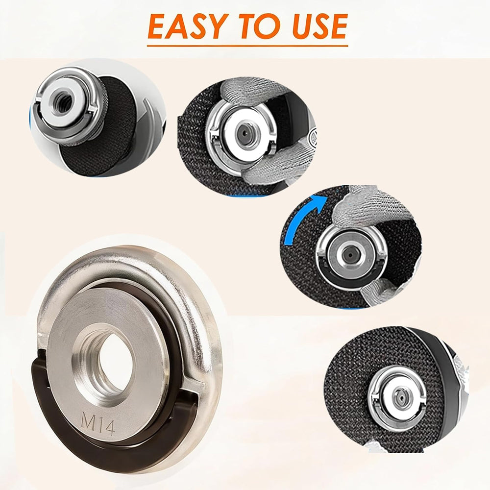 2-Pcs M14 Angle Grinder Nut – 45mm Alloy Steel, Fast Locking & Self-Locking | Power Tool Accessories