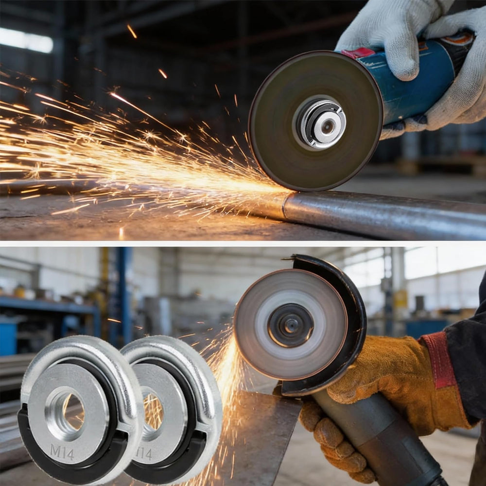 2-Pcs M14 Angle Grinder Nut – 45mm Alloy Steel, Fast Locking & Self-Locking | Power Tool Accessories