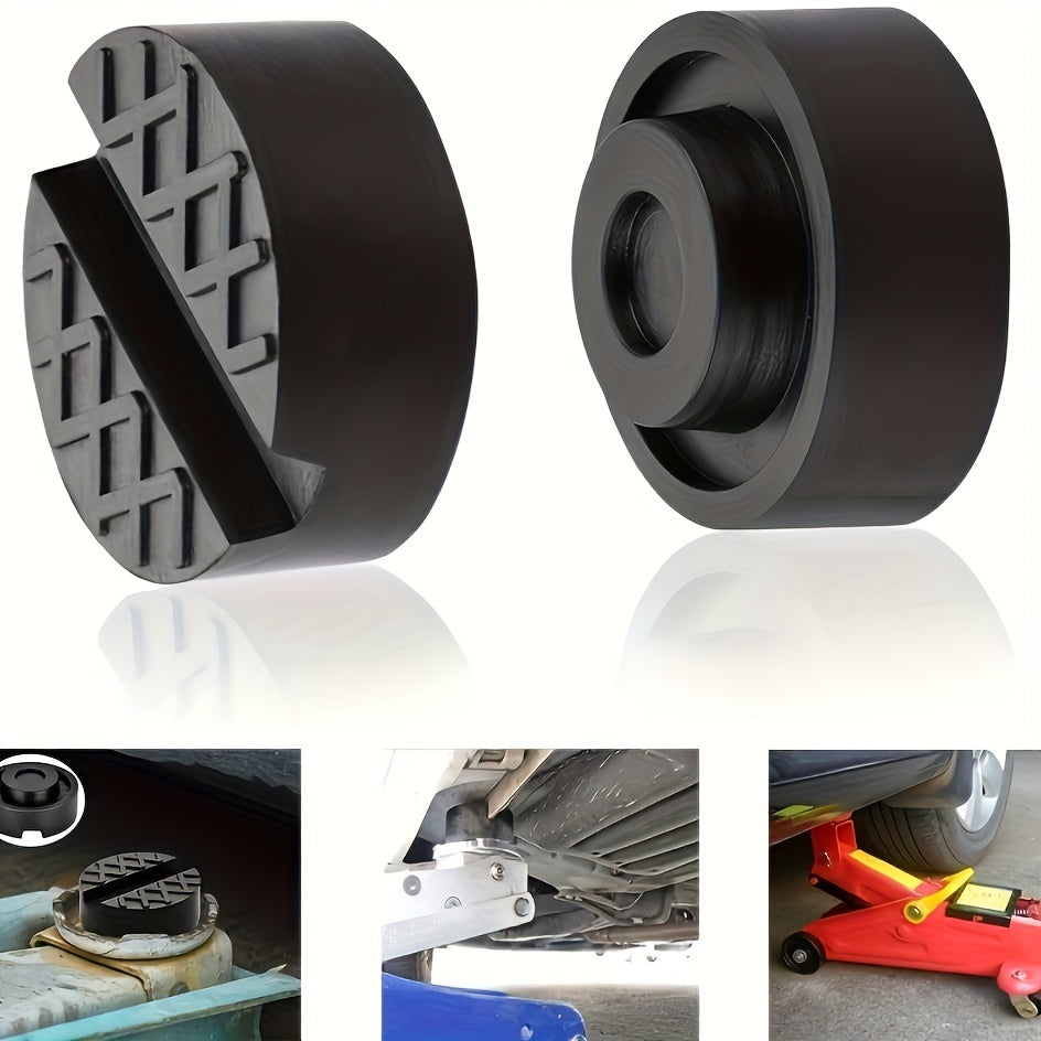 1/2 Set Jack Pad 2.5×2.45 in – Universal Slotted Rubber Floor Jack Protector