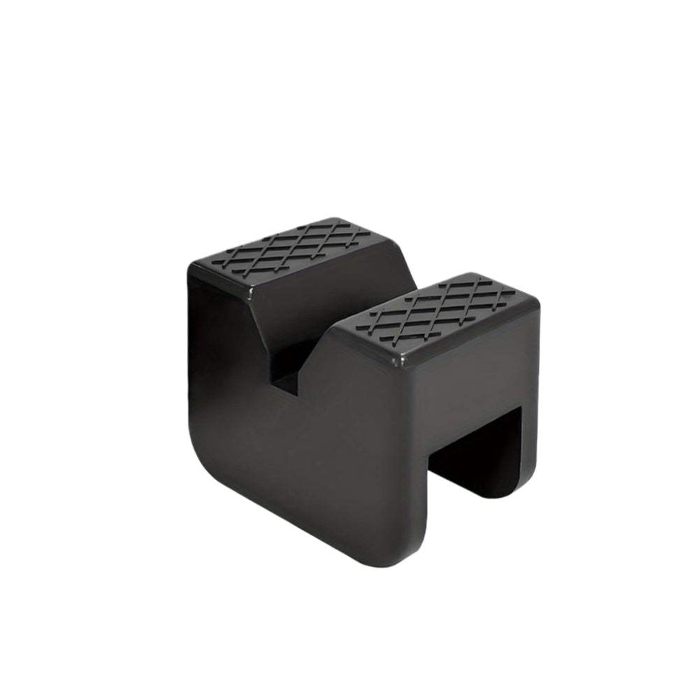 1/2 Set Curved Jack Pad 2.6×1.8×2 in – Universal Slotted Rubber Floor Jack Protector