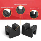 1/2 Set Curved Jack Pad 2.6×1.8×2 in – Universal Slotted Rubber Floor Jack Protector