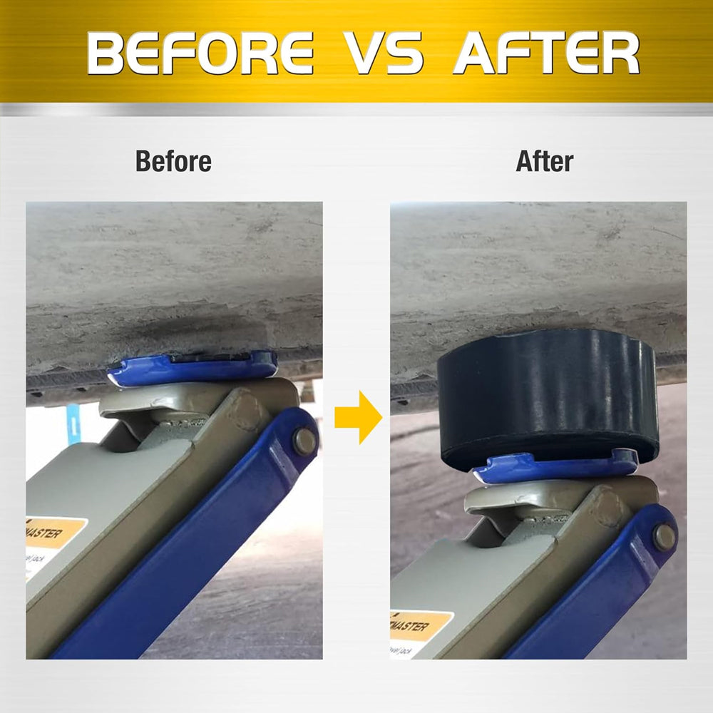 1/2 Pack Slotted Jack Pad 2.83×1.29 in – Heavy-Duty Rubber for Safe Vehicle Lifting