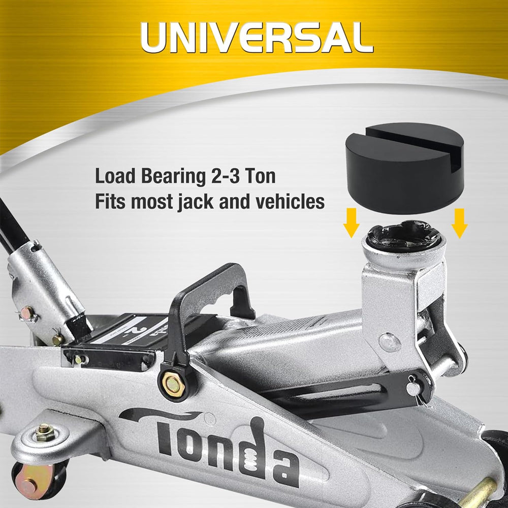 1/2 Pack Slotted Jack Pad 2.83×1.29 in – Heavy-Duty Rubber for Safe Vehicle Lifting